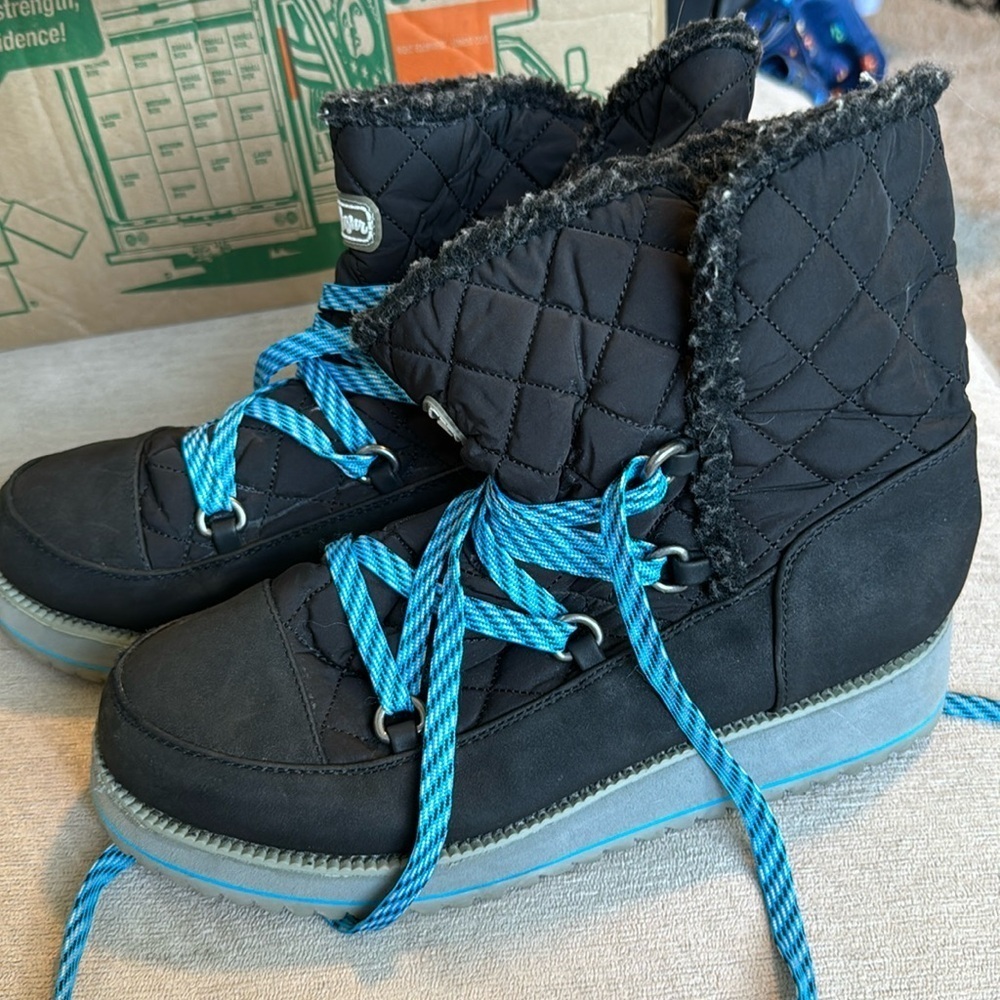 Sugar Vibe Nylon and Suede Waterproof Winter Boot